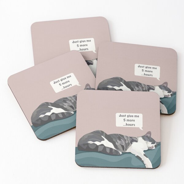 Item preview, Jasmine | Lazy Kitty Wants to Sleep All Day | Just Give Me 5 More Hours designed and sold by Bloomandflo.