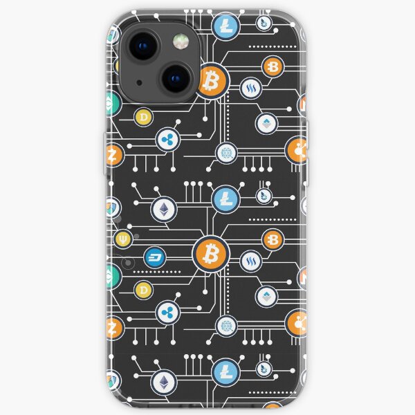 Crypto-monnaie Bitcoin crypto-monnaie Altcoin Blockchain logo Coque souple iPhone