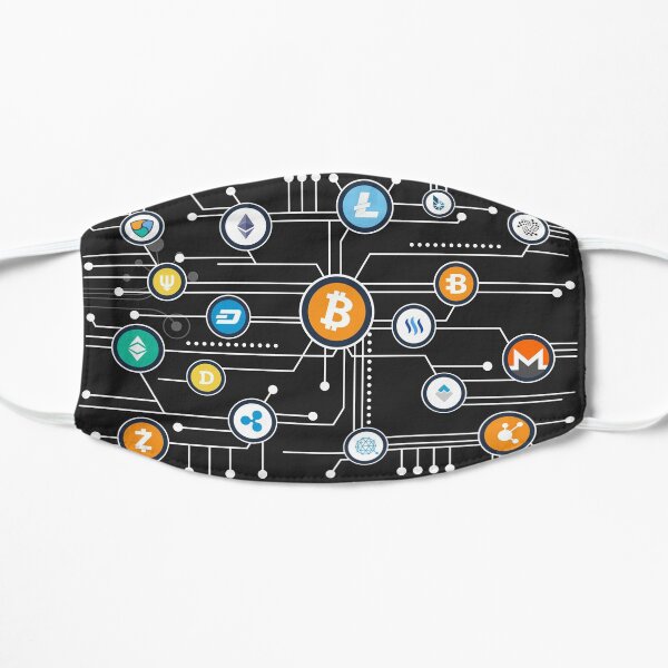 Cryptocurrency Bitcoin cryptocurrency Altcoin Blockchain logo Flat Mask