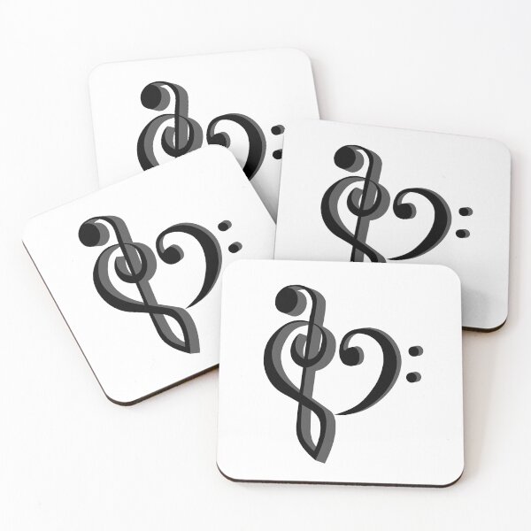 Item preview, Heart - violin and bass clef, designed and sold by Danler.