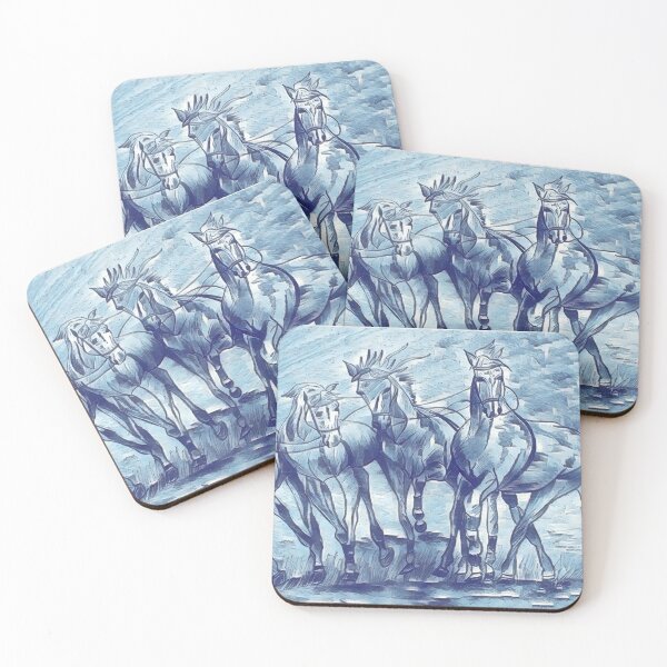 Item preview, Abstract running horses in graphic designing designed and sold by Sonia dutta_art.