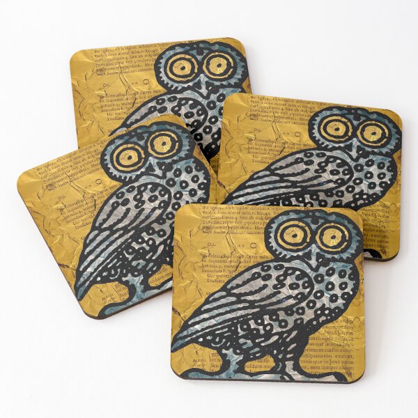 Item preview, Golden Medieval Jupiter Owl designed and sold by katemargoli.
