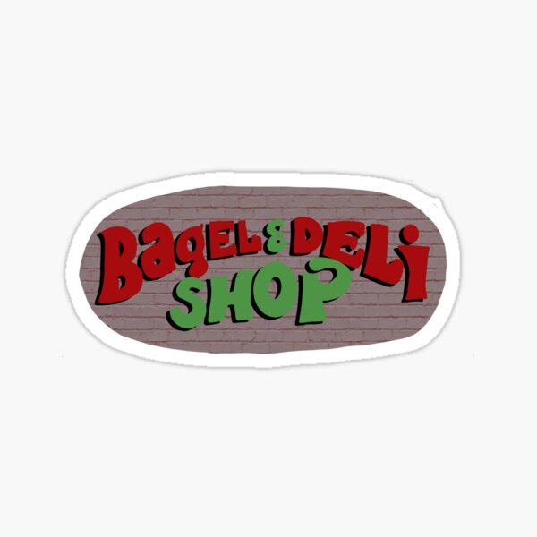 "Bagel and Deli" Sticker by elliebognar Redbubble