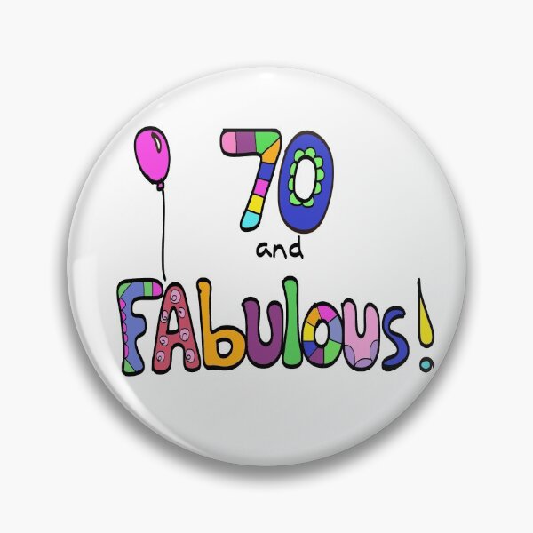Item preview, 70 and Fabulous Happy 70th Birthday Colorful Doodle Art  designed and sold by zanydoodles.