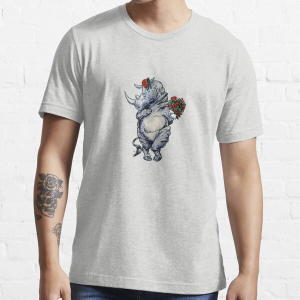 Bashful Rhino Animal Lover's Design Essential T-Shirt