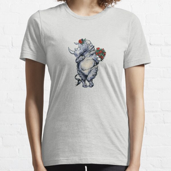 Bashful Rhino Animal Lover's Design Essential T-Shirt