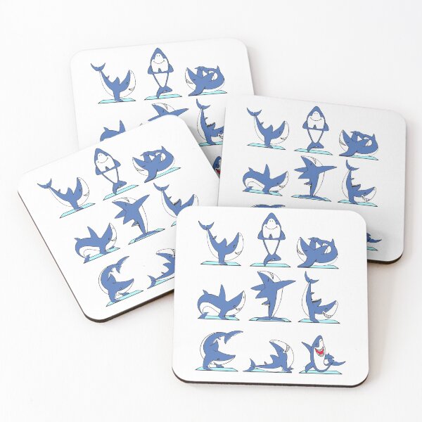 Item preview, Shark Yoga poses designed and sold by GlendaMason.