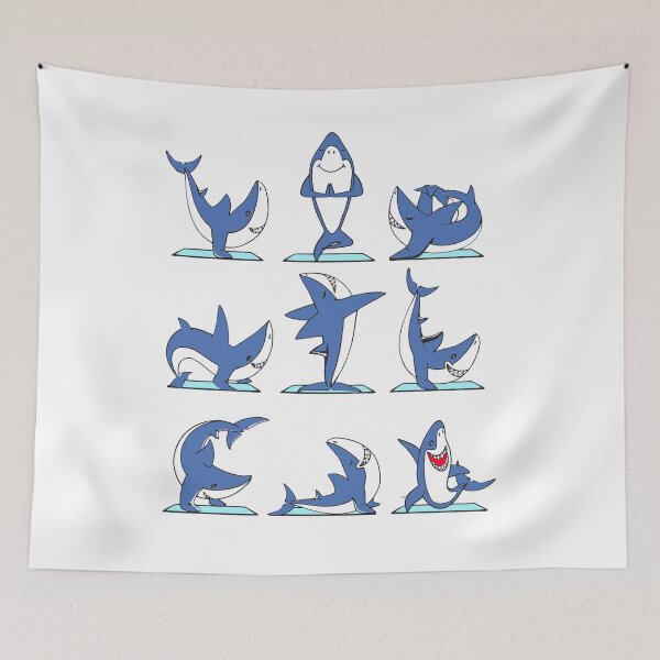 Item preview, Shark Yoga poses designed and sold by GlendaMason.