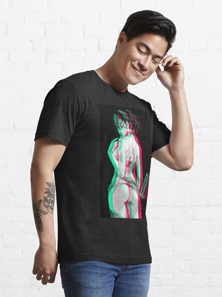 Alternate view of Anaglyph Anime Katana Girl Essential T-Shirt
