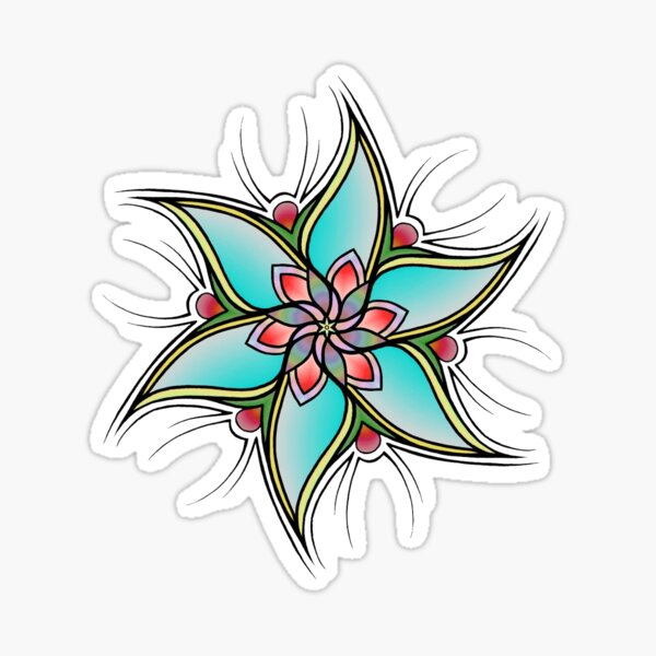 Impulsive Egg Flower Mandala 1 Sticker
