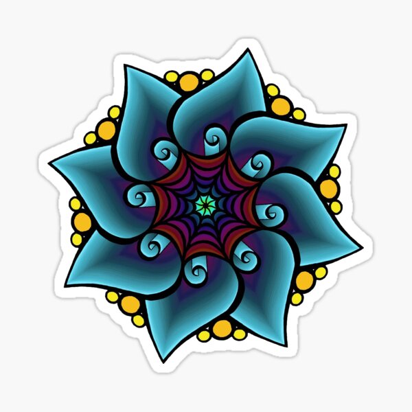 Impulsive Egg Flower Mandala 2 Sticker
