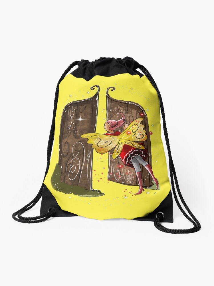Thumbnail 1 of 3, Drawstring Bag, Gelsey the Gate Fairy™ designed and sold by TeelieTurner.