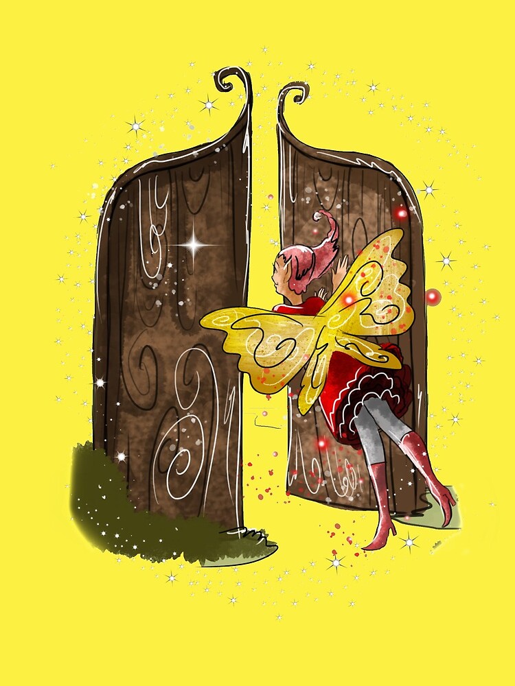 Thumbnail 3 of 3, Drawstring Bag, Gelsey the Gate Fairy™ designed and sold by TeelieTurner.
