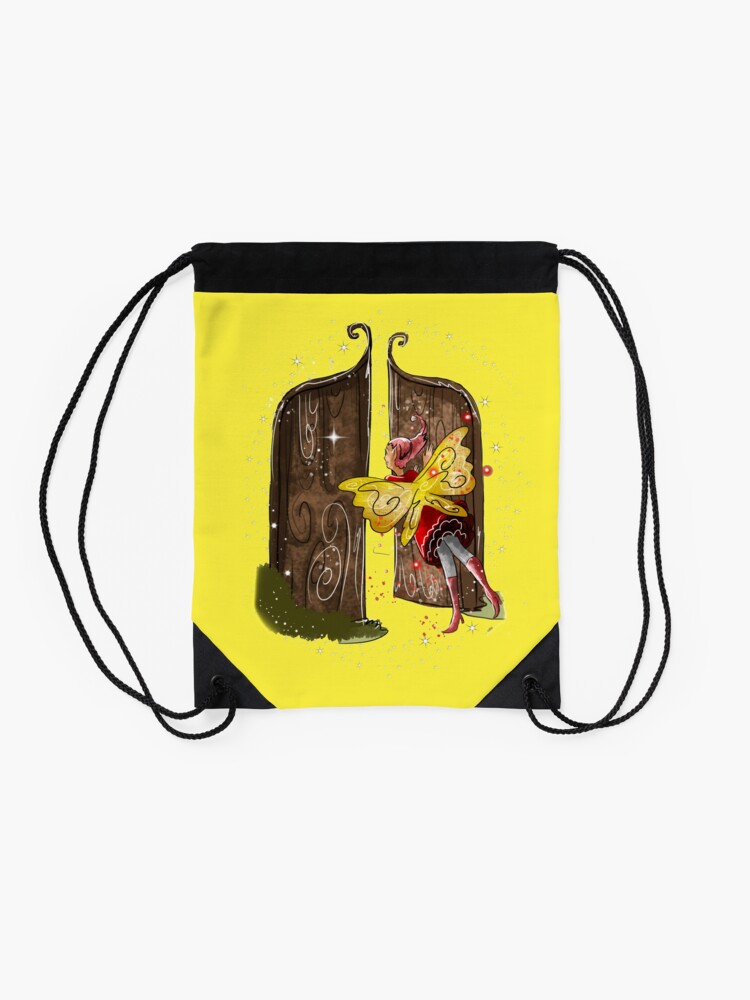 Thumbnail 2 of 3, Drawstring Bag, Gelsey the Gate Fairy™ designed and sold by TeelieTurner.