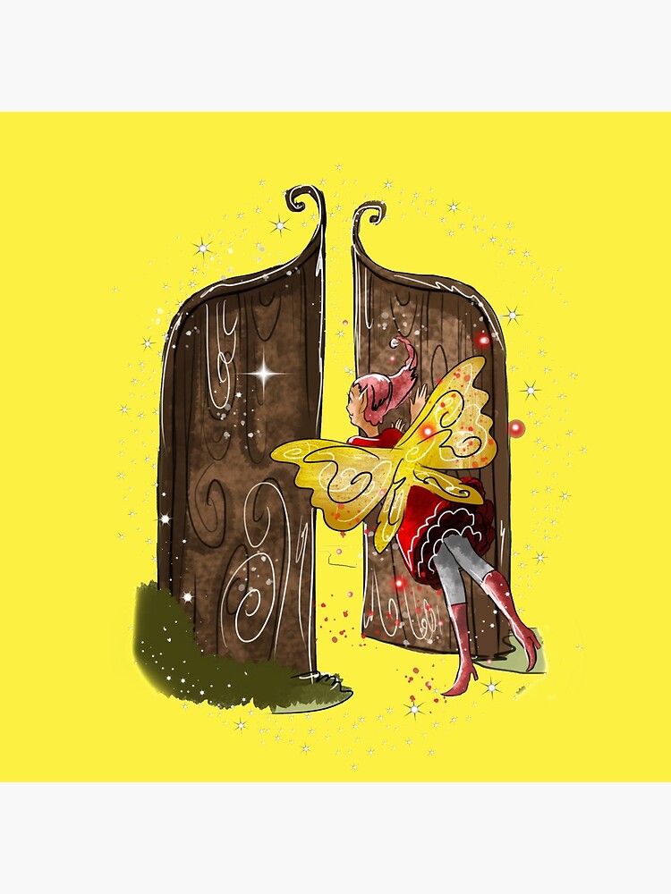 Thumbnail 4 of 4, Pillow, Gelsey the Gate Fairy™ designed and sold by TeelieTurner.