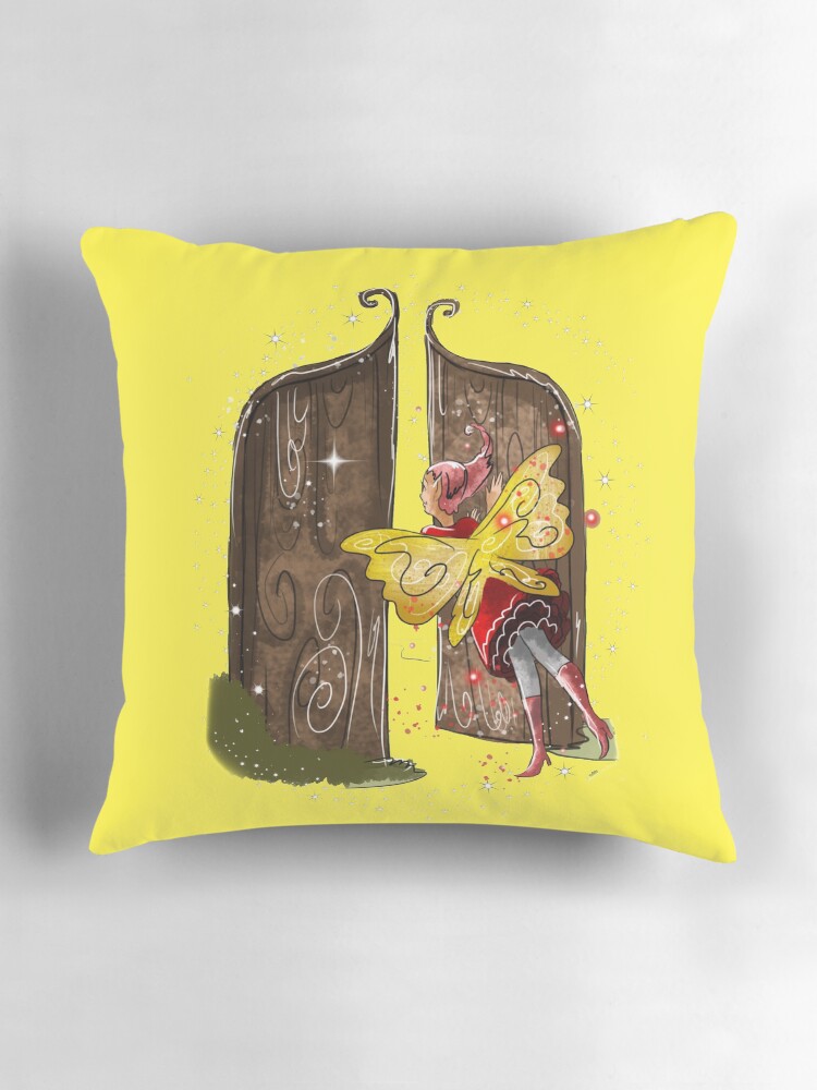 Thumbnail 3 of 4, Pillow, Gelsey the Gate Fairy™ designed and sold by TeelieTurner.