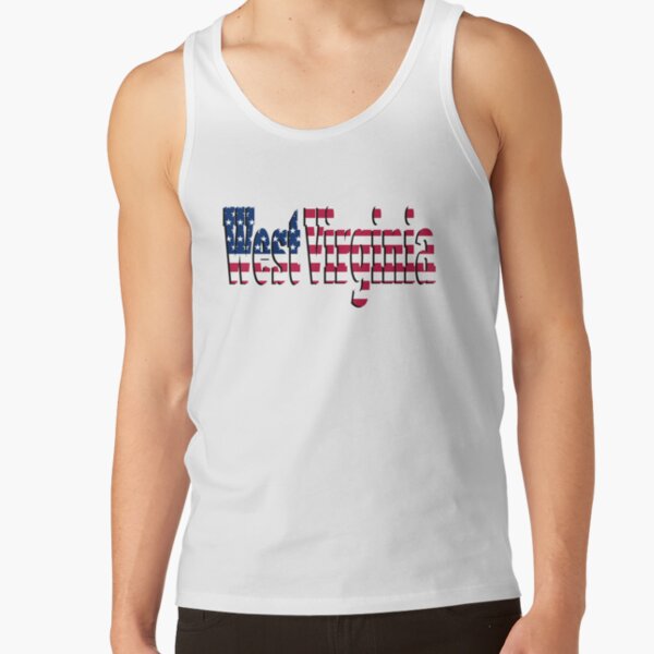 West Virginia State Design With Stars and Striped Background Tank Top