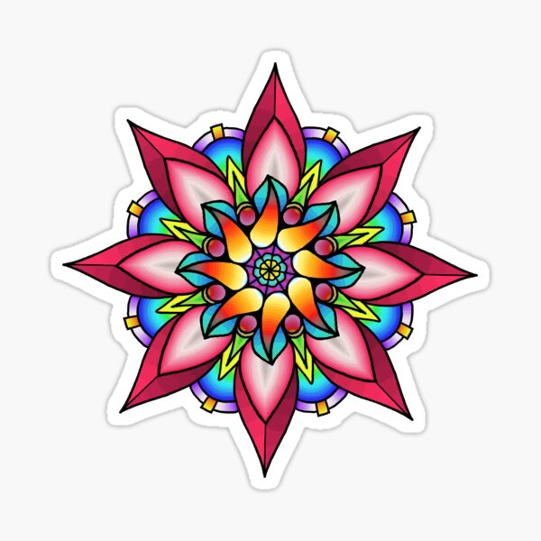 Impulsive Egg Flower Mandala 3 Sticker