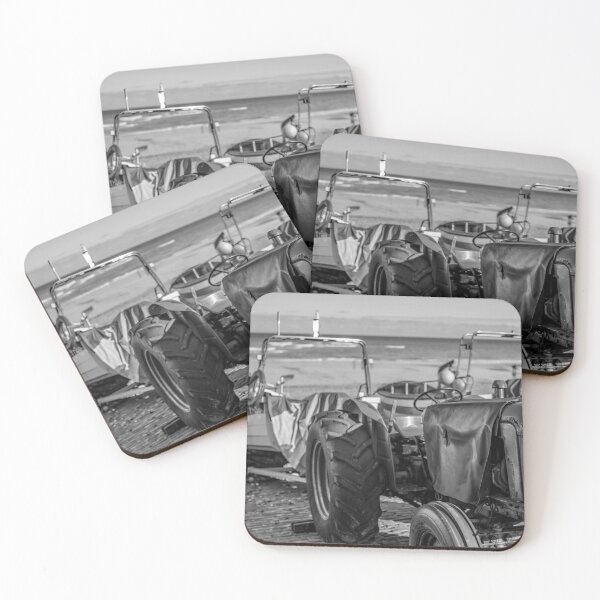 Item preview, Tractor towing a crab boat on Cromer beach designed and sold by yackers1.