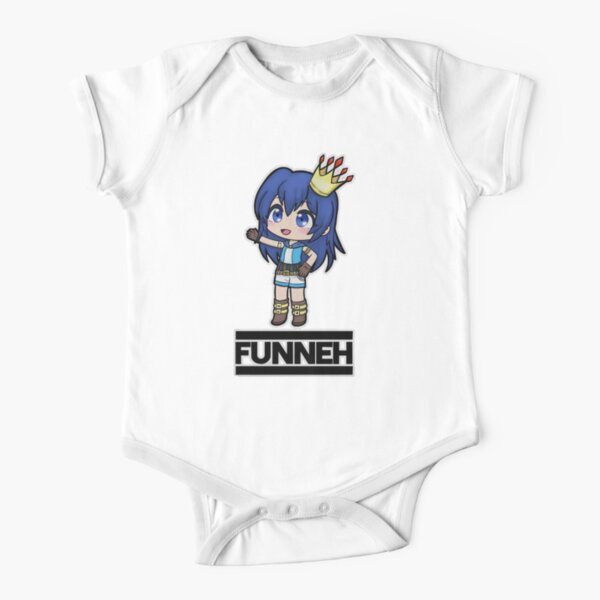 Funneh Gacha Short Sleeve Baby One Piece Redbubble - funneh roblox meep city babys