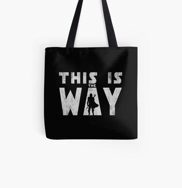 this is the way mando retro grey All Over Print Tote Bag