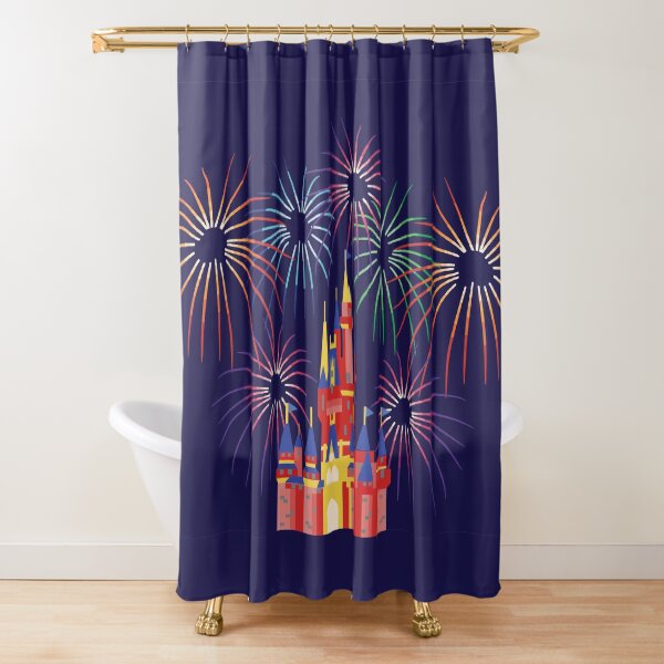 Happily Ever After Fireworks Shower Curtain