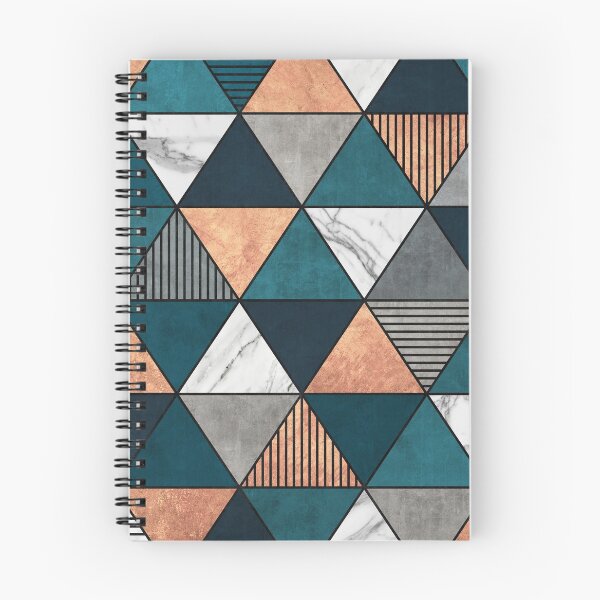 Item preview, Copper, Marble and Concrete Triangles 2 with Blue designed and sold by Zoltan Ratko.