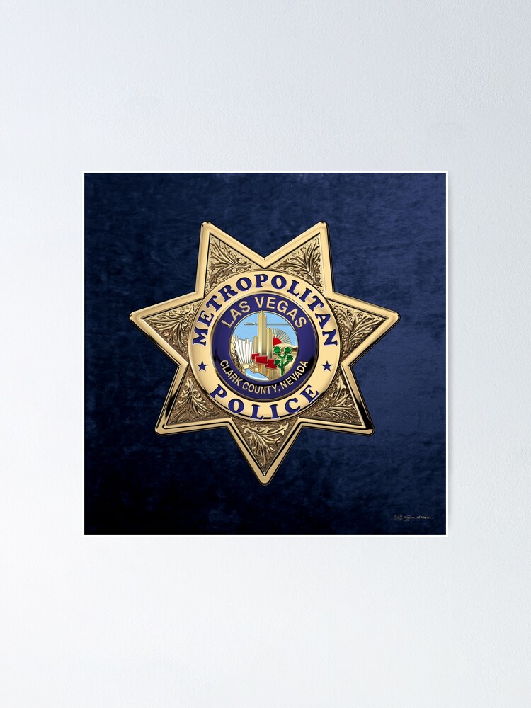 Las Vegas Metropolitan Police Department Lvmpd Badge Over Blue