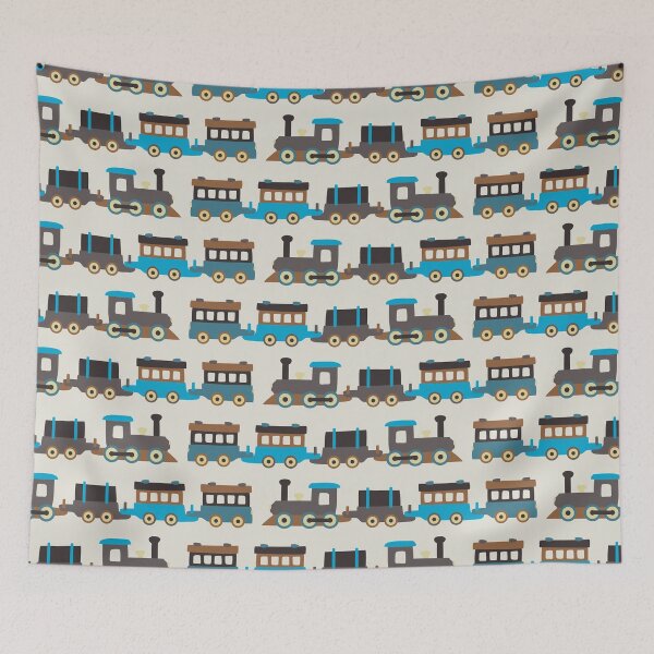 Item preview, Blue and Brown Wooden Toy Train designed and sold by XOOXOO.