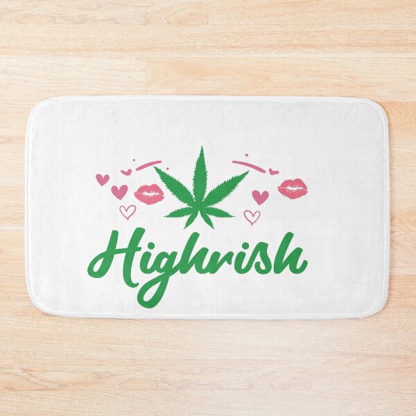 Item preview, Kiss Me I'm Highrish Funny St Patricks Day Weed design graphic designed and sold by Lisbob.