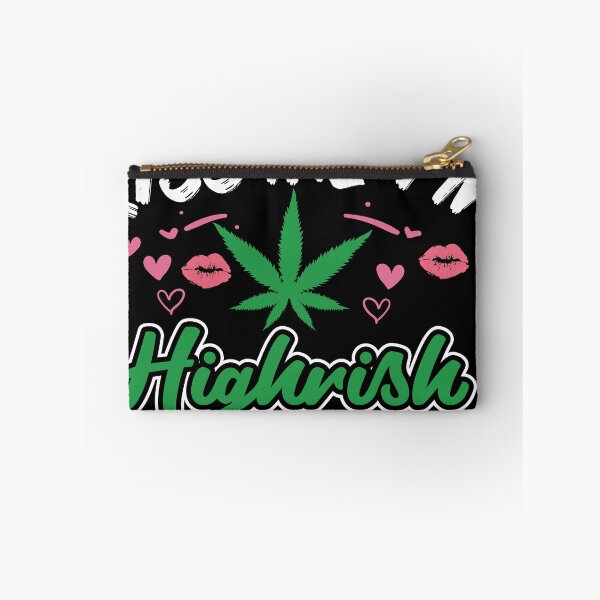 Item preview, Kiss Me I'm Highrish Funny St Patricks Day Weed design graphic designed and sold by Lisbob.