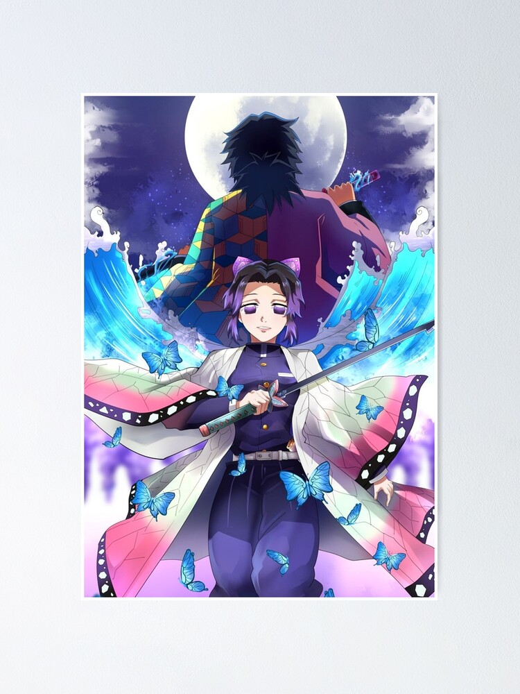 Shinobu And Giyu Demon Slayer Poster By Espressiodesign Redbubble