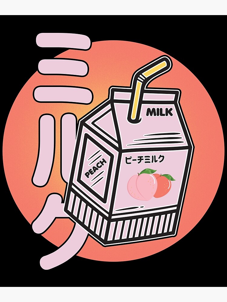 Peach Milk Poster For Sale By Florian2357 Redbubble