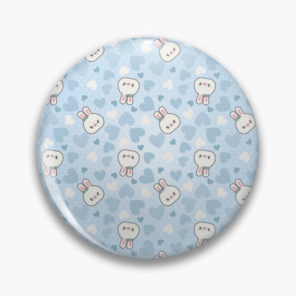 Item preview, Lovely Kawaii Bunnies Blue Pattern designed and sold by TheNakednun.