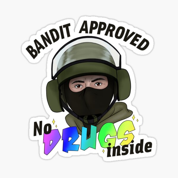 Bandit Approved No Drugs Inside Sticker By Mallinaamari Redbubble