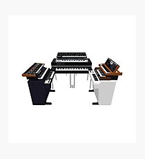 Vintage Synthesizers / Keyboards Photographic Print