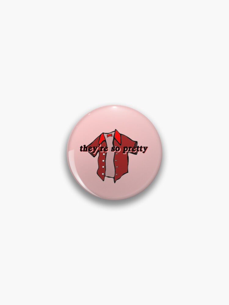 Thumbnail 1 of 3, Pin, they're so pretty in their button down shirt designed and sold by claire-mcculley.