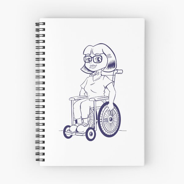 Item preview, Art line Person Physically disabled girl in a wheelchair with tracheostomy tube designed and sold by LucianoCosmo.