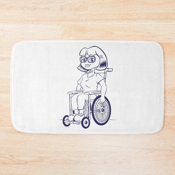 Item preview, Art line Person Physically disabled girl in a wheelchair with tracheostomy tube designed and sold by LucianoCosmo.