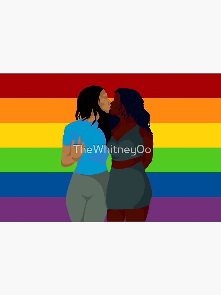 Rainbow Flag Girls Kissing Art Board Print By Thewhitney0o Redbubble