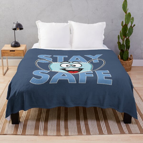 Item preview, Stay Safe ! Cartoon illustration of a mask taking care of you designed and sold by Gillillu.