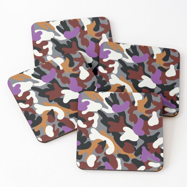 Item preview, Camoflage in Violet, Rust and Grey designed and sold by Leslie Rogers Todder.