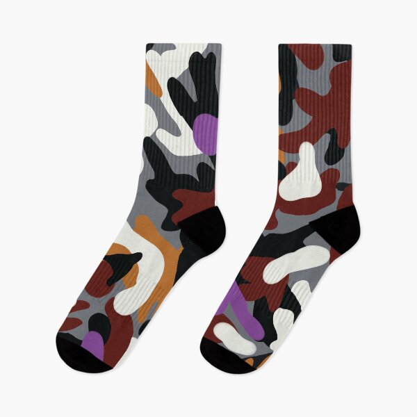 Item preview, Camoflage in Violet, Rust and Grey designed and sold by Leslie Rogers Todder.