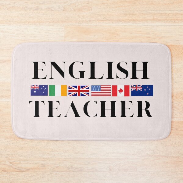 Item preview, English Teacher English Speaking Country Flags Black Writing designed and sold by Time4German.