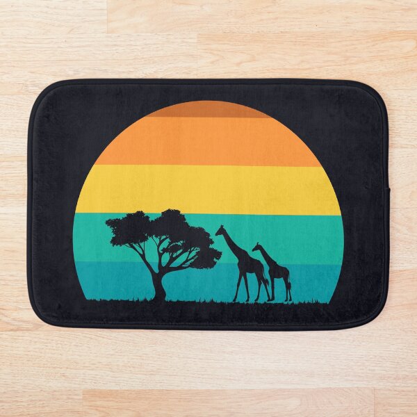 Item preview, Giraffe Retro African sunset designed and sold by BatholomewMat.