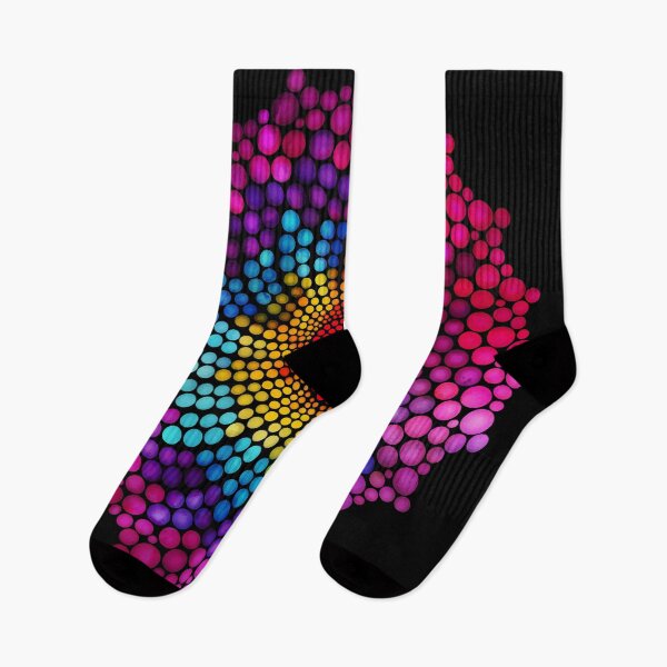 Item preview, 7 Chakra Color Dots Mandala - Black BG designed and sold by serenaking.