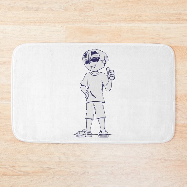 Item preview, Art line Visually impaired boy person, with dark glasses designed and sold by LucianoCosmo.