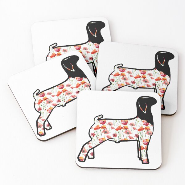 Item preview, Watercolor Poppy Market Goat - NOT FOR RESALE WITHOUT PERMISSION designed and sold by l-oh.