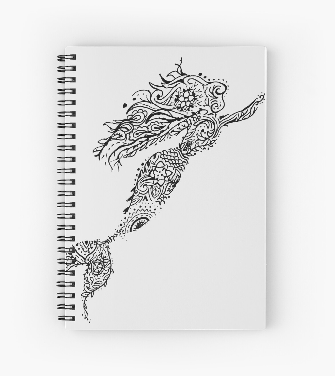 Download "Mermaid Silhouette Mandala " Spiral Notebook by ...