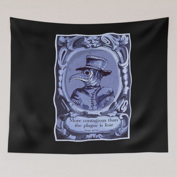 Item preview, The Plague doctor say, quote, blue color designed and sold by Collagedream.